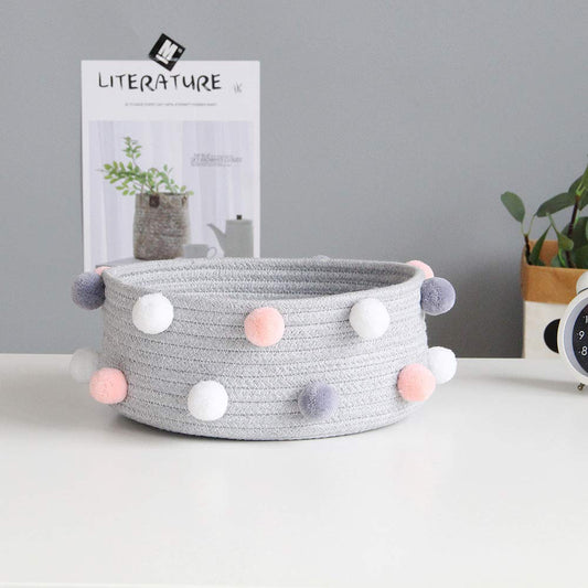 Cotton rope storage basket